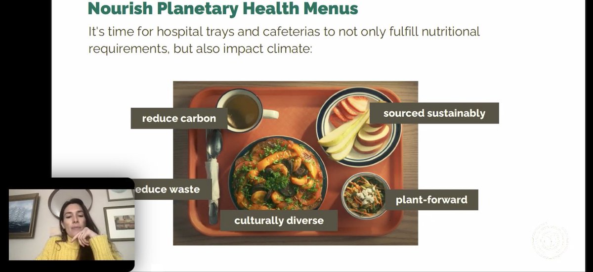 Nourish co-ED <a href="/hayleylapalme/">hayleylapalme</a> just talked about the potential of the hospital tray to reduce health care’s carbon impact by sourcing sustainably, reducing waste, and serving plant-rich foods that are also culturally diverse. #planetaryhealth <a href="/ccghc/">CCGHC</a> <a href="/PEACH_HealthON/">PEACH Health Ontario</a> <a href="/cascades_en/">CASCADES_en</a>