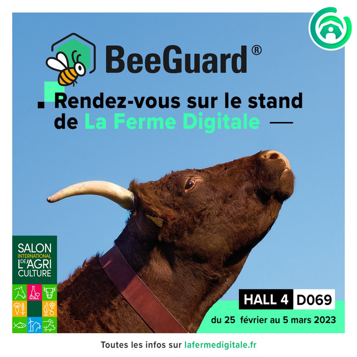 MyBeeGuard's tweet image. 🐝 Les abeilles de @mybeeguard essaiment une nouvelle fois au @Salondelagri !

🚀 Ca va faire du bruit avec 60 start-ups de @FermeDigitale 
📣 80 conférences
👉 Des #innovations à #impact pour l&apos;#agriculture durable et responsable d&apos;aujourd&apos;hui !
Venez découvrir nos solutions !!