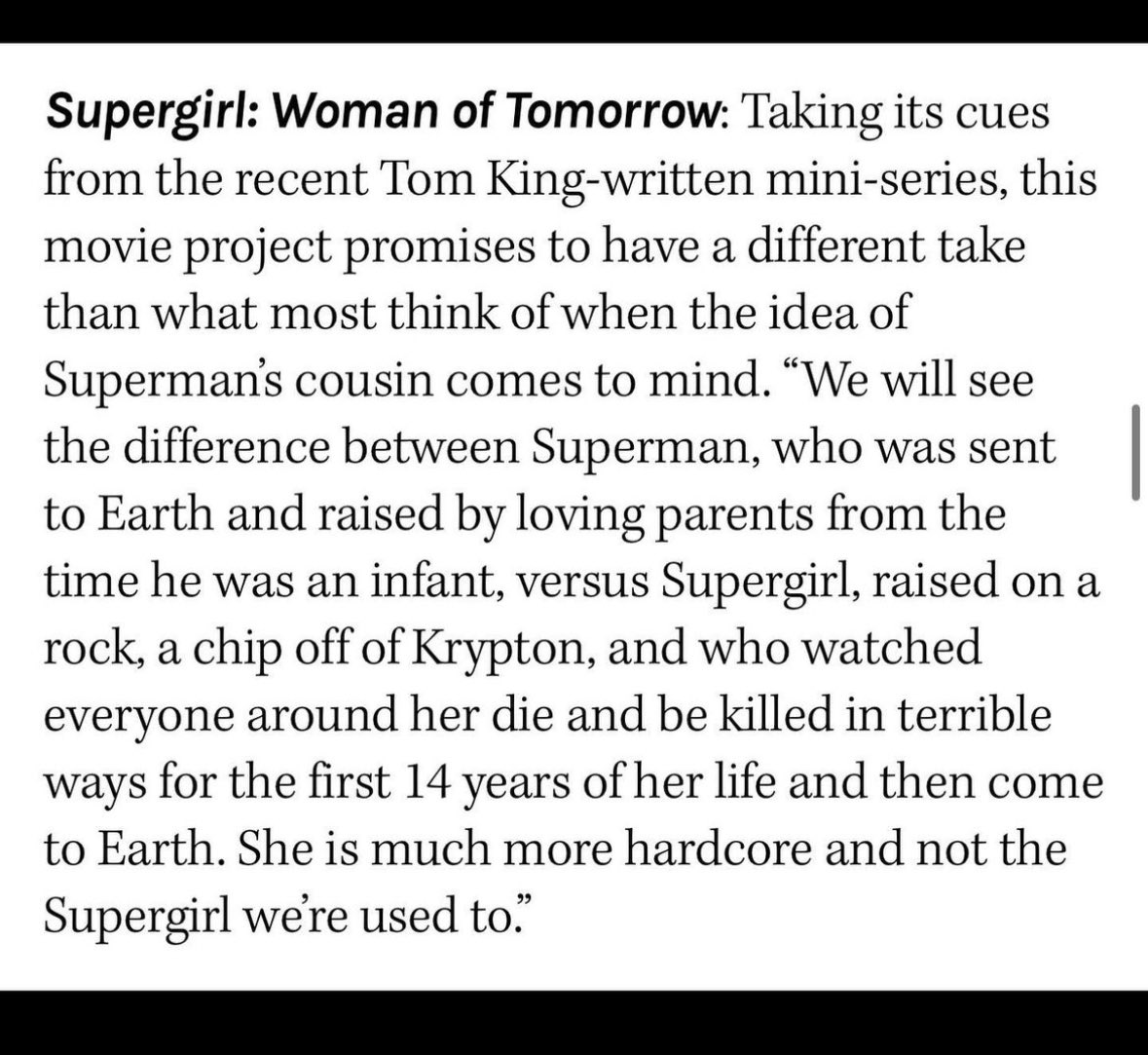 Hey <a href="/TomKingTK/">Tom King</a> are they consulting you this time?
