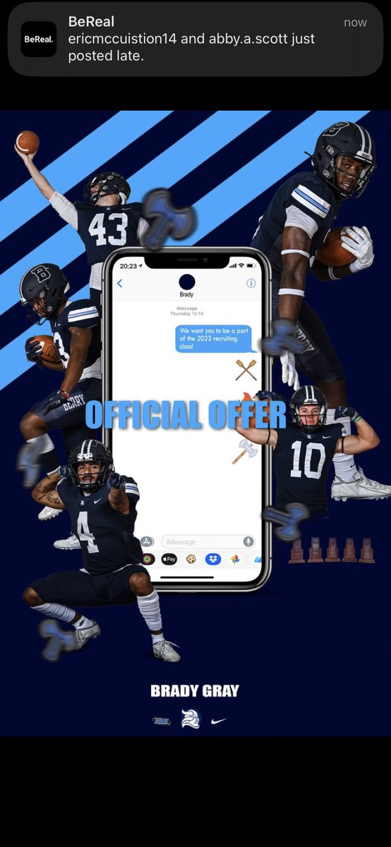 bradygray17's tweet photo. After a great talk with @BCCoachK I’m blessed to receive my first offer from Berry College! 🦅 Thank you coach! @RecruitGeorgia @NwGaFootball @RinggoldFB @RTDBcoach @HoustonWhite614 @BerryFootball ‼️ https://t.co/V2obdj7oHJ