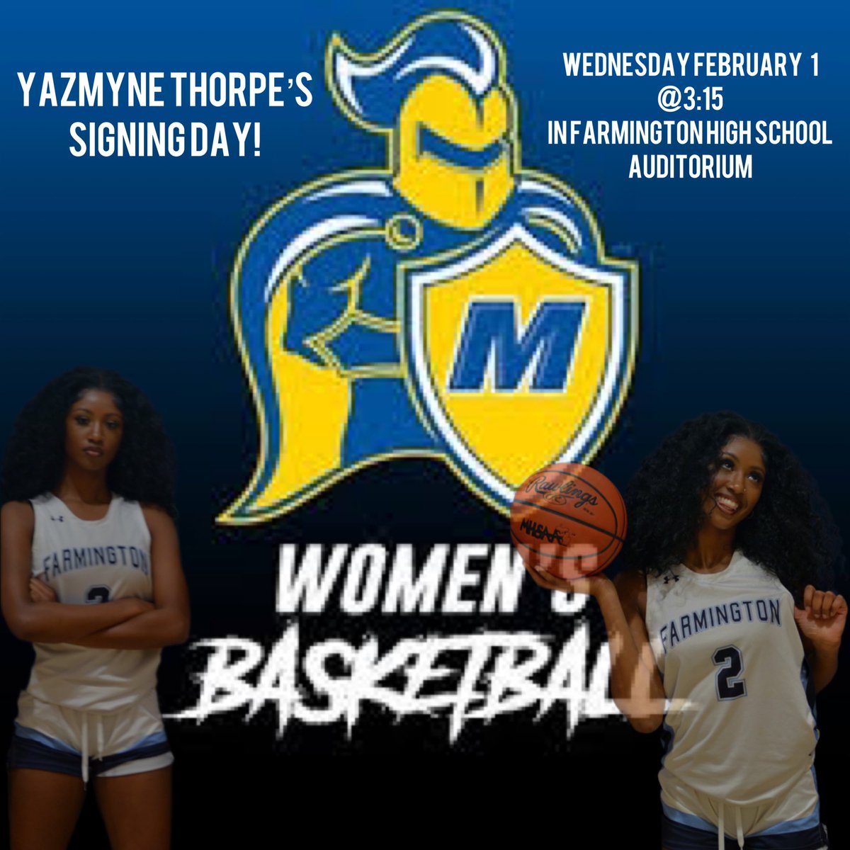 Yaz (@yazmyne_thorpe) on Twitter photo Please come and join me on my signing day at Farmington High School with <a href="/MUCrusadersWBB/">Madonna Women's Basketball</a> tomorrow at 3:15. Go crusaders🗡️🛡️!! Please come and join me on my signing day at Farmington High School with <a href="/MUCrusadersWBB/">Madonna Women's Basketball</a> tomorrow at 3:15. Go crusaders🗡️🛡️!!