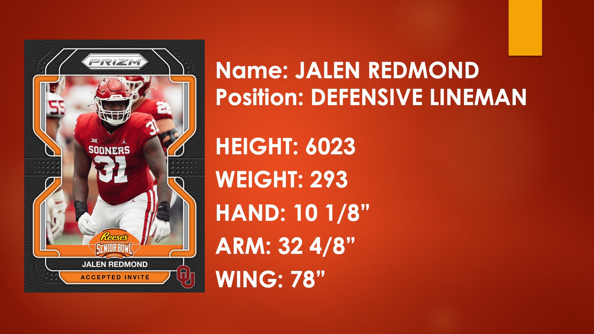 Reese's Senior Bowl on Twitter "Official Senior Bowl Measurements 