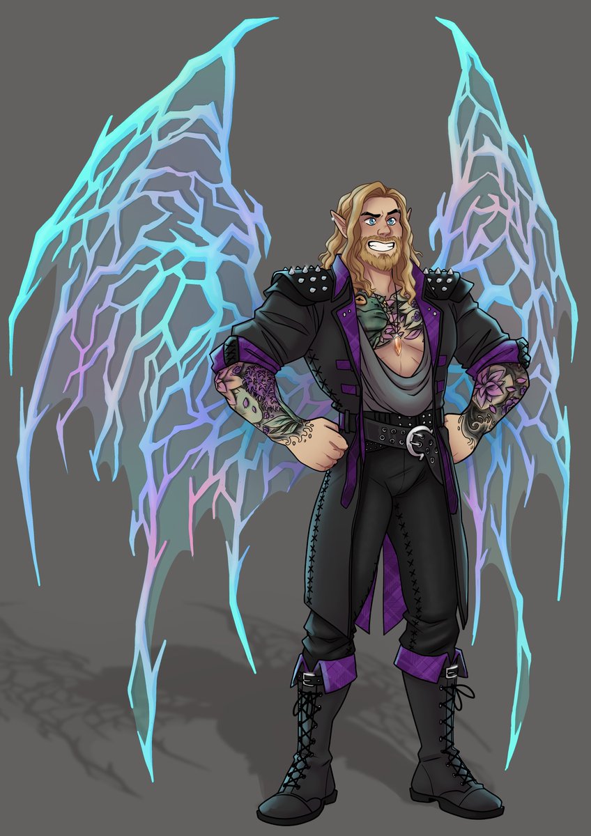 CaptainODonnell's tweet photo. @kirkas_karaff Thanks for the opportunity! 😄
Here's Topaz "Paz" Muscador, my Bard / Barbarian Fairy. He's an easy going guy ; a kind-hearted himbo who likes to party, sometimes way too honest for his own good. (Art made by  Ceara Marron on https://t.co/jgPnRgKkE0) https://t.co/LdBReJHmrc