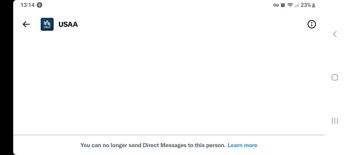 BarnByre's tweet photo. @USAA Happy to... but easier said than done... can you allow the DMs? https://t.co/RJEODIagY8