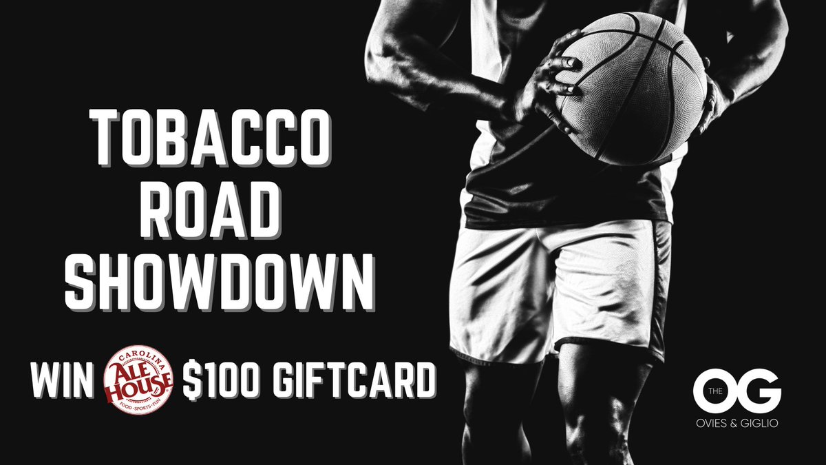 Rivals are about to collide on Tobacco Road &amp; we need YOU to pick the winner of this Saturday's game between Duke and Carolina.

Text "ROAD" to (919) 860-5326 to enter for a chance to pick your team, live, during The OG and win a $100 <a href="/carolinalehouse/">Carolina Ale House</a> gift card!🏀 #AleYeah