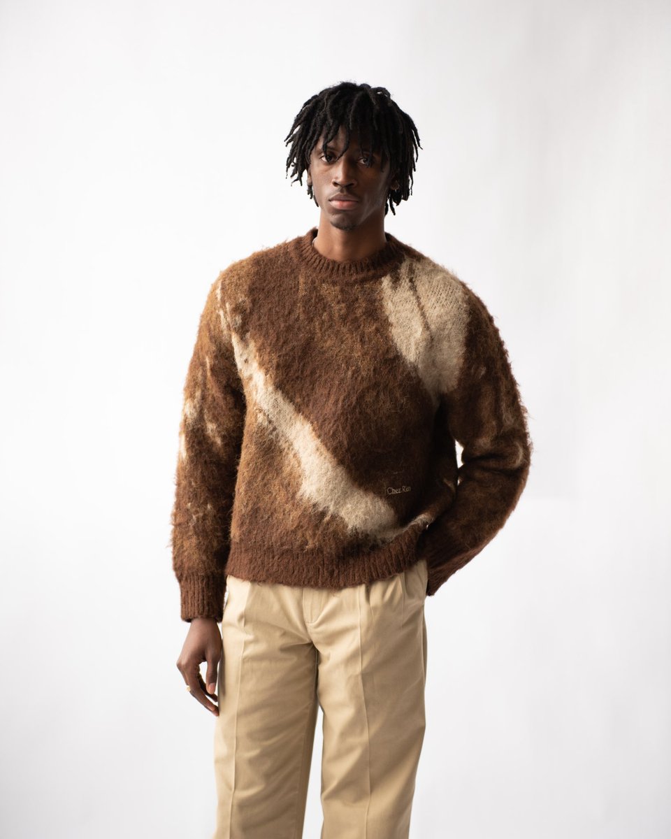 chezjackson1's tweet photo. The Trunk Mohair Sweater in Mocha, releasing this Friday at Noon EST 🥂 https://t.co/g1NkfSWRwK