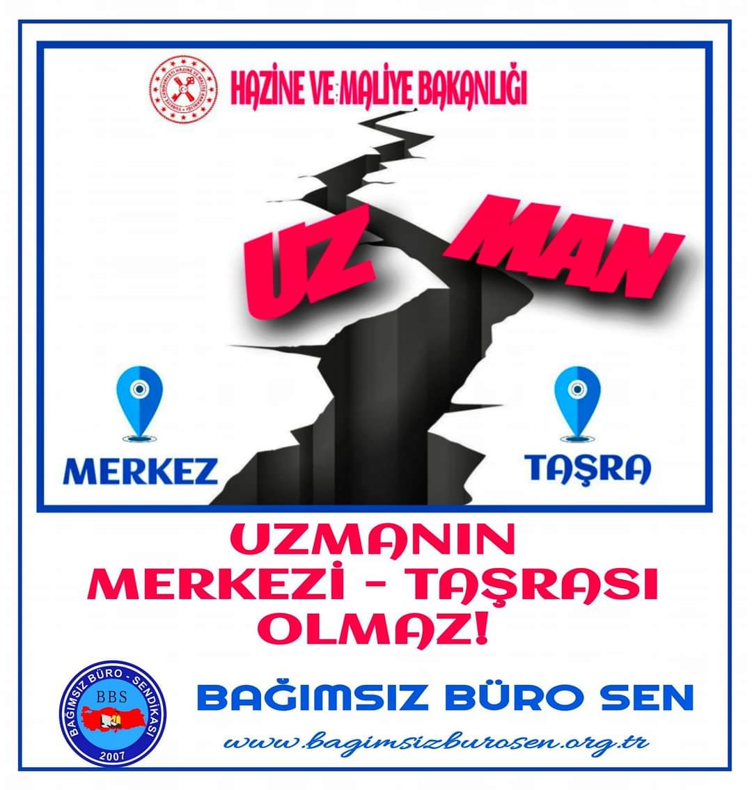 Kurumda merkezde  taşrada her birimde her ünvanla görev ve sorumluluğu ile çalışan tüm gelir uzmanları atandıklarından bugüne kadar özlük hakları gözardı edilerek çalıştırılmaktadır.#merkeztaşraayrımıhaksızlıktır