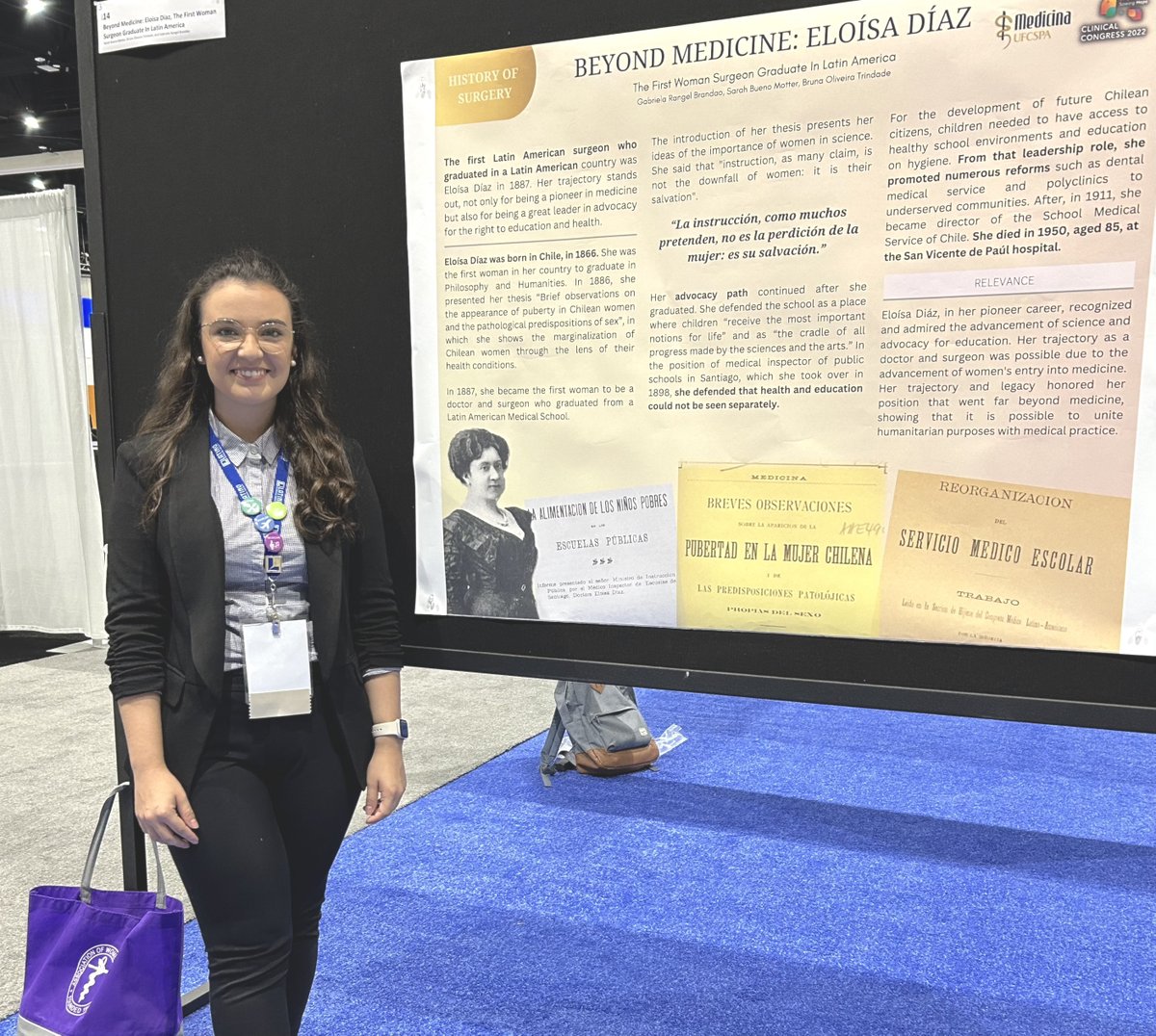 While presenting my History of Surgery poster at the #ACS2022, one of the session's judges asked me: what makes Dr. Diaz's history stands out?   

I could give the same answers to you or list many more reasons, but I say these: 

A thread 🧵