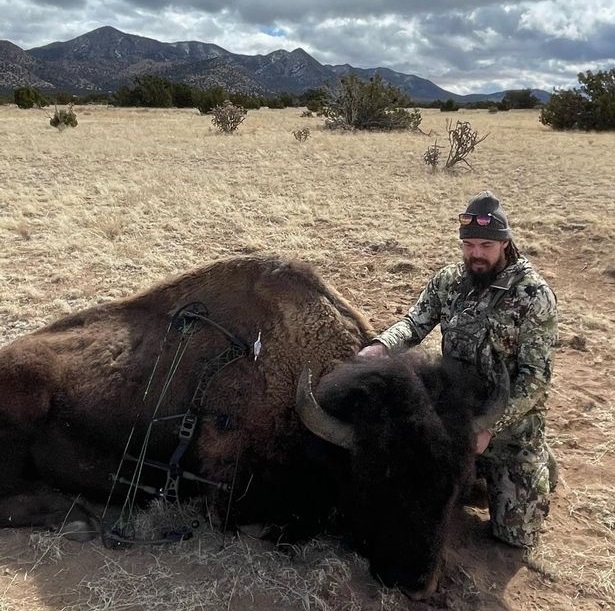 AMAZ1NG_NATURE's tweet photo. It's not the first time  ex NFL player Derek Wolfe has caused outrage after posting pictures of his kills on Instagram.

In 2022 he uploaded pictures of a 2,000-pound Buffalo he had shot through the heart with an arrow, saying it was a 'childhood dream'. 🤮🤮 https://t.co/bBmN4LyD4g
