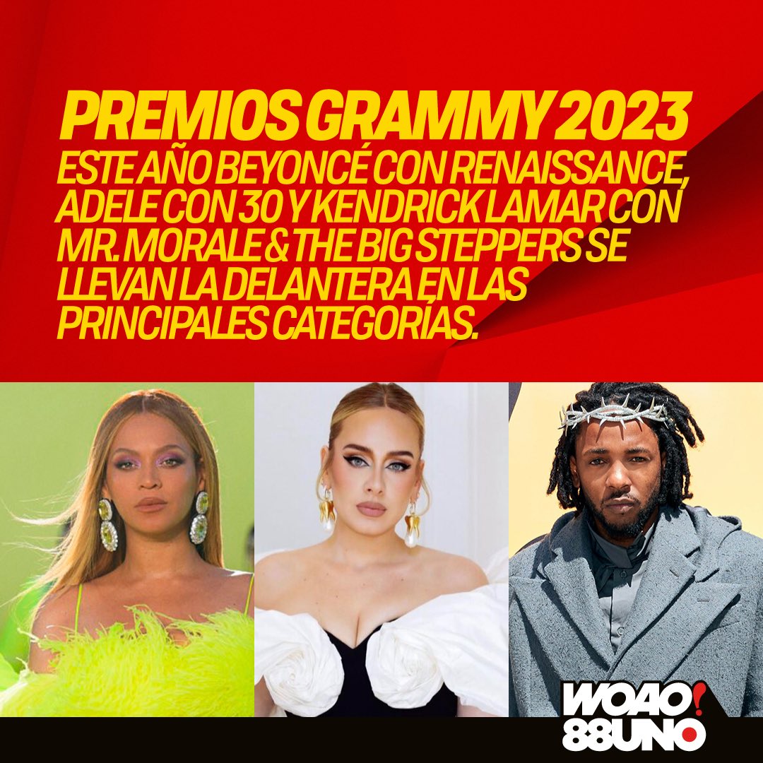 La edición número 65 de los #GRAMMYs, que se va a realizar el próximo domingo 5 de febrero, representa también la vuelta de artistas como #Adele, #HarryStyles y #KendrickLamar a los premios más famosos de la música.