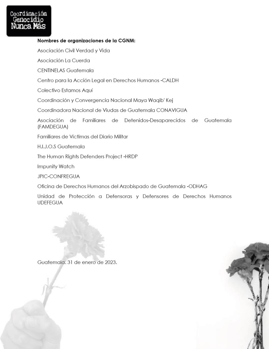 A 43 años de rememorar la masacre en la embajada de España cometida por el Estado de Guatemala, el gobierno de turno de <a href="/DrGiammattei/">Alejandro Giammattei</a> implementa políticas de impunidad, corrompiendo
el poder legislativo y judicial, para garantizar impunidad a los responsables de este delito