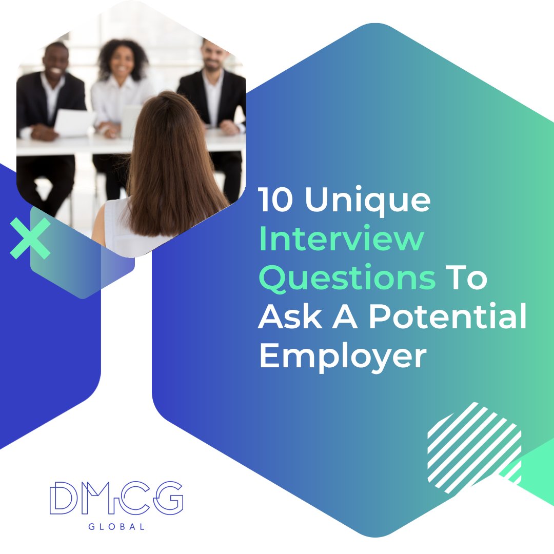 Set yourself apart at an interview by asking the employer detailed and unique questions.

Looking for inspiration? 

We have compiled a list of 10 unique questions to ask employers here: dmcgglobal.com/blog/2022/02/i…

#InterviewTips #InterviewAdvice #InterviewQuestions