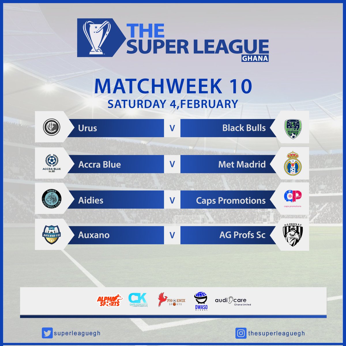 Matchweek 10

#thesuperleaguegh