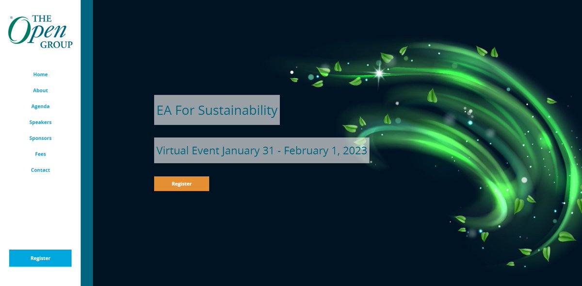 Building a Sustainable Future — How CIOs can Drive Sustainable IT? 

I am live on #EAforSustainability by the @TheOpenGroup in less than an hour. 

Tune in at: events.opengroup.org/website/50025/

#ogVIRTUAL #TheOpenGroup #EA #EntArch #Sustainability #sustainableIT #sustainableITPlaybook