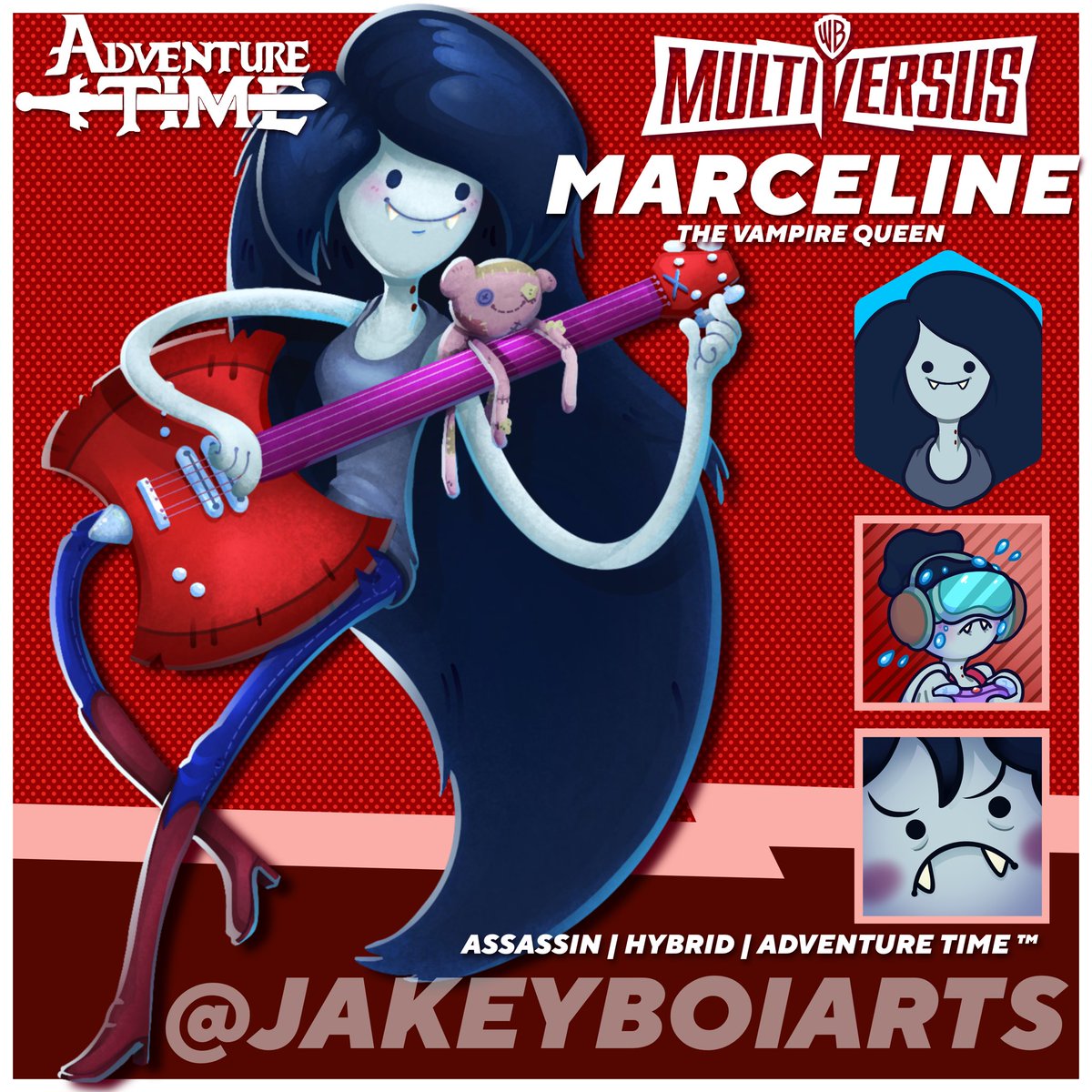 “I’m just your problem...”
Marceline the Vampire Queen for @Multiversus! 🩸
Bonus Art INCLUDING A FULL MOVESET DESIGNED BY ME 🥰 Below! 🧵🪡 (1/3)
#Multiversus #Marceline4MVS