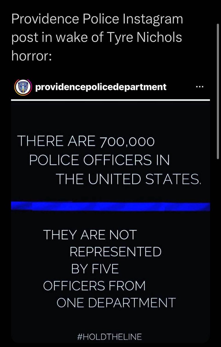 THIS is all @ProvidenceRIPD could say. No sympathy for the victim, his family, or the grieving community. We need police to be accountable, and we can’t do that without repealing the Law Enforcement Officers’ Bill of Rights.

#RepealLEOBOR #PoliceAccountability