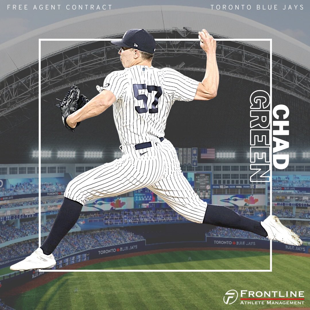 Greeny is headed north of the border! 🇨🇦 

Congrats <a href="/chadgreen24/">Chad Green</a> on signing with the Toronto Blue Jays!