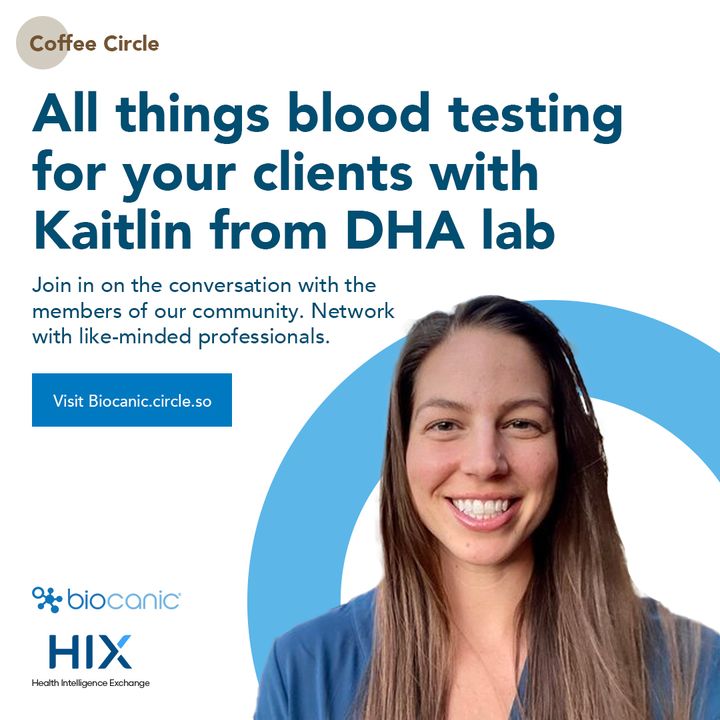 This week we are focusing on All Things Blood Testing For Your Clients with Kaitlin from DHA Labs! Thur Feb 2 10a PT/1p ET
biocanic.circle.so/c/hix-events/c…
#biocanic #healthintelligence #coffeecircle #healthcoach #integrativehealth #functionallabtestin #networking #dhalabs #bloodtesting