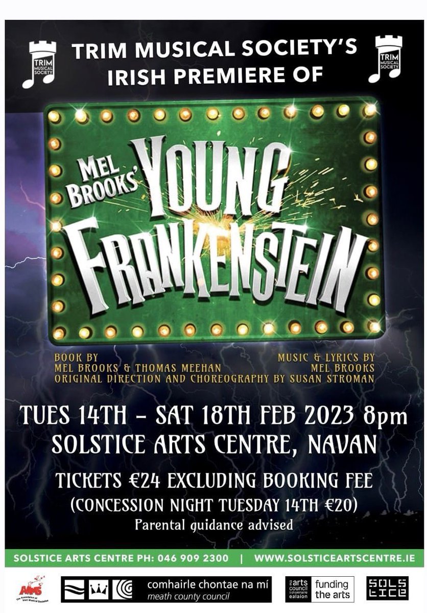 Nearly set to stage the Irish premier of <a href="/MelBrooks/">Mel Brooks</a> Young Frankenstein! Two weeks to go! ⚡️