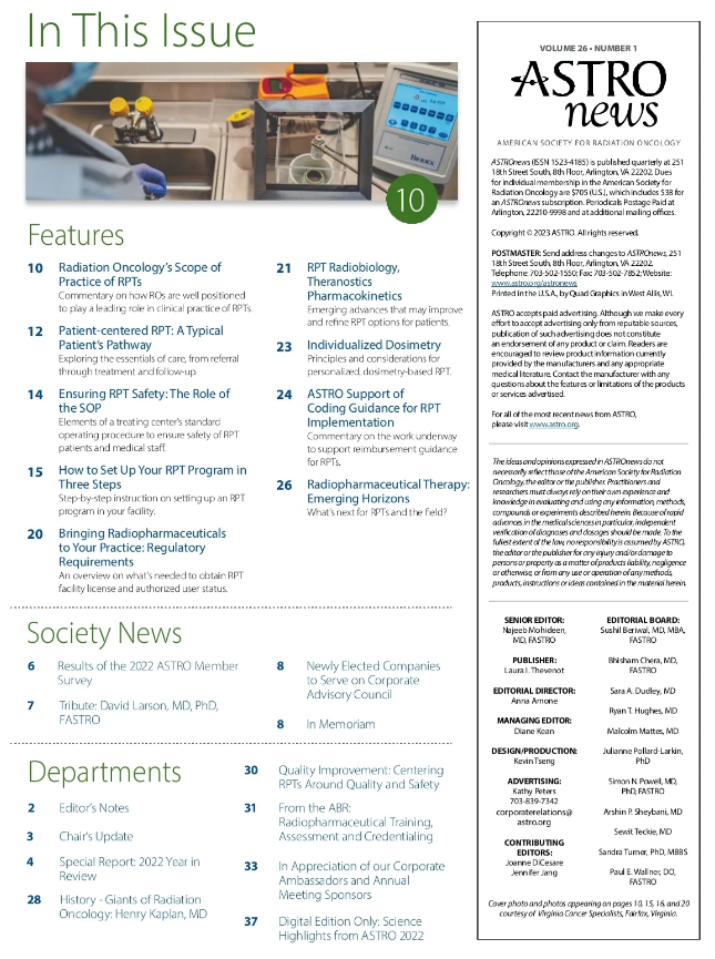 Still haven't had enough pragmatic #radiopharmaceuticals therapy advice?

ASTROnews magazine devoting an entire issue to RPT on everything you wanted to know (probably more)!

#radonc #oncology 
bluetoad.com/publication/?m…