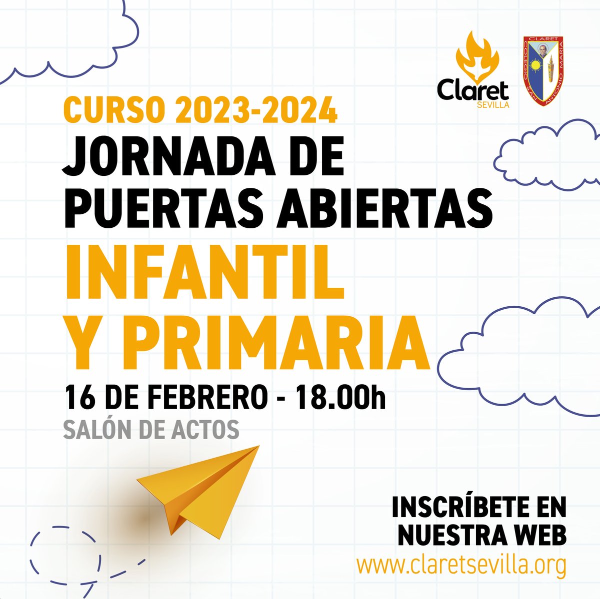 Claret_Sevilla's tweet photo. Ven a visitar nuestro colegio en las Jornadas de Puertas abiertas. Podrás conocer Infantil, ESO y Bachillerato. Conoce de primera mano nuestro proyecto educativo integral, nuestras instalaciones,... ¡Os esperamos! 
Inscríbete en: https://t.co/Fy5BXOY8mT 
#infantil #bachillerato https://t.co/gcoI9MCFoF