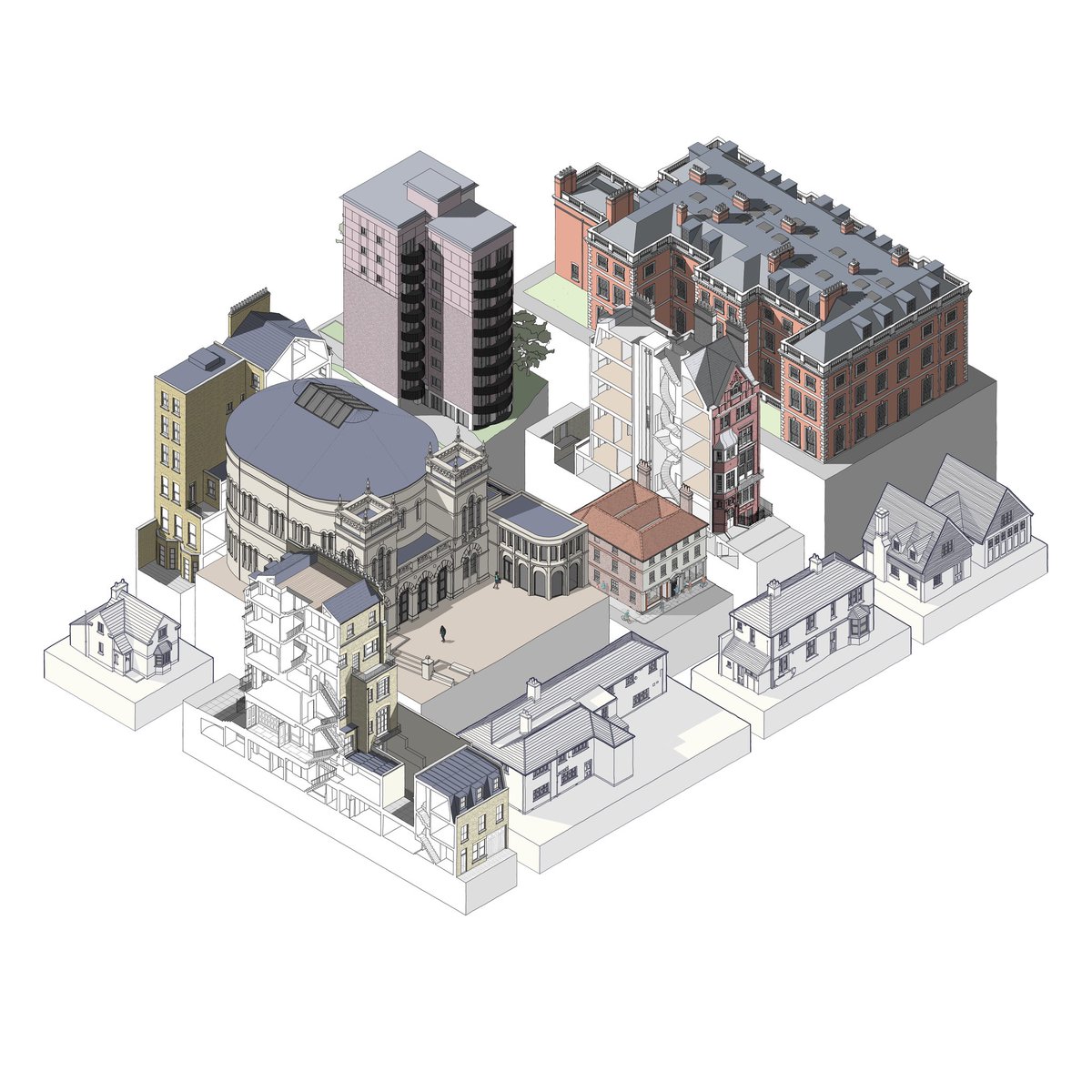 A medley of drawings: some of the historic buildings we have been involved with recently