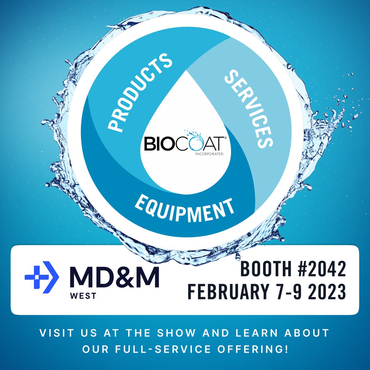 Biocoat1's tweet photo. Stop by booth 2042 at MD&amp;M West and let us know how we can help you with your project! You can also schedule a meeting with our coating experts to discuss your needs.https://t.co/LOYVxr6ZNP We look forward to seeing everyone at MD&amp;M West! https://t.co/PmrfDhIPmA