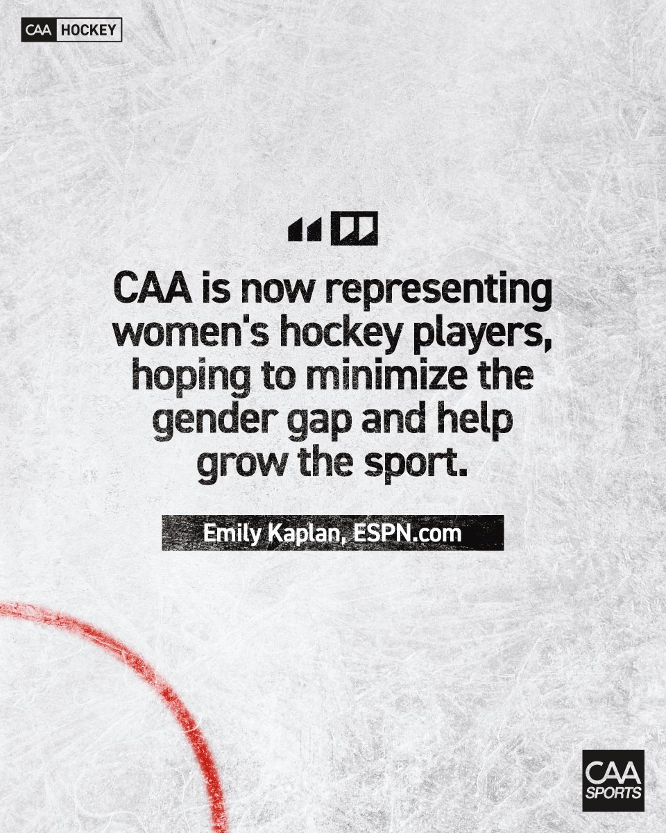 We are proud to welcome our first female hockey clients to the CAA Family!