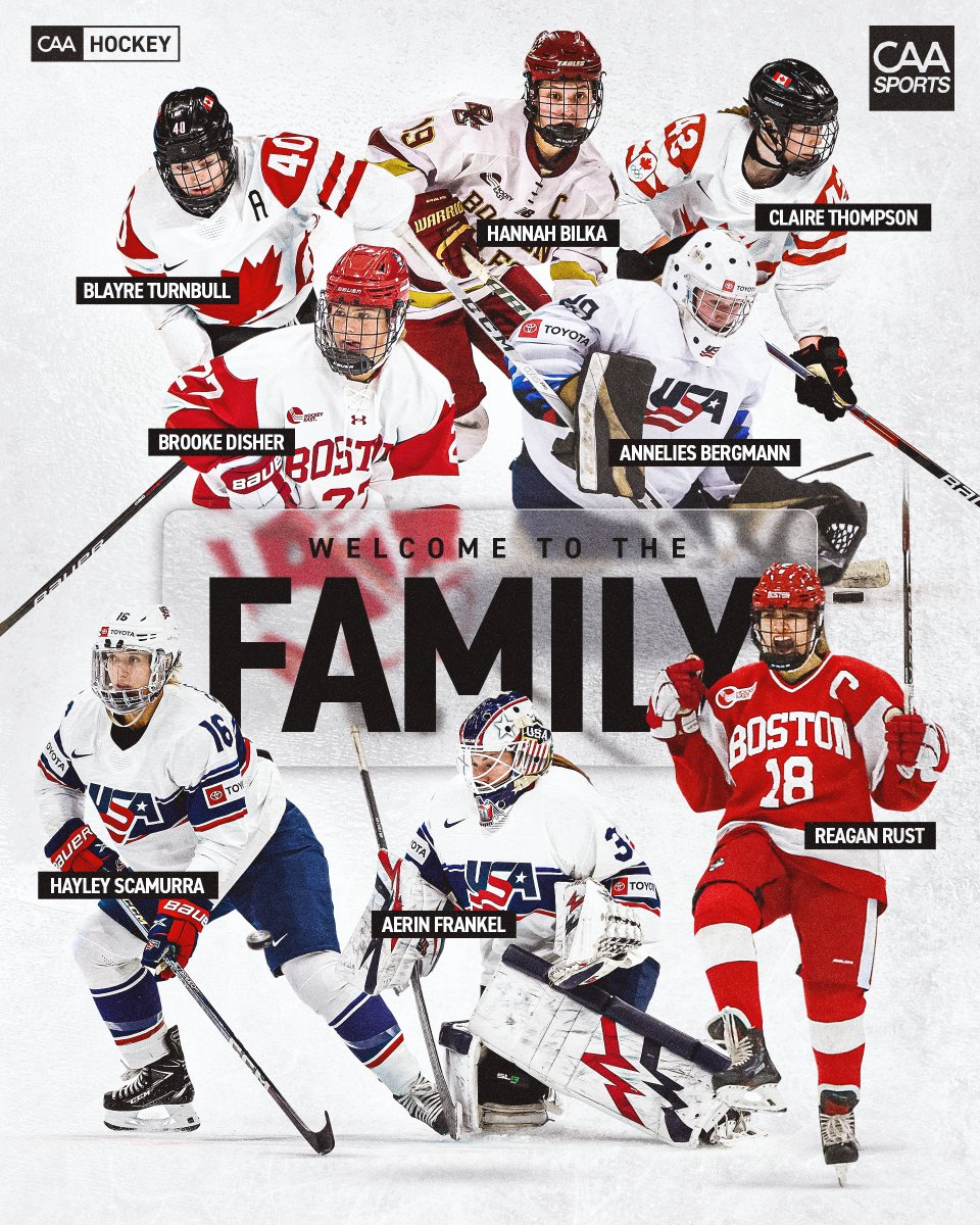 CAAHockey's tweet photo. We are proud to welcome our first female hockey clients to the CAA Family! https://t.co/DHXbb4nWI8