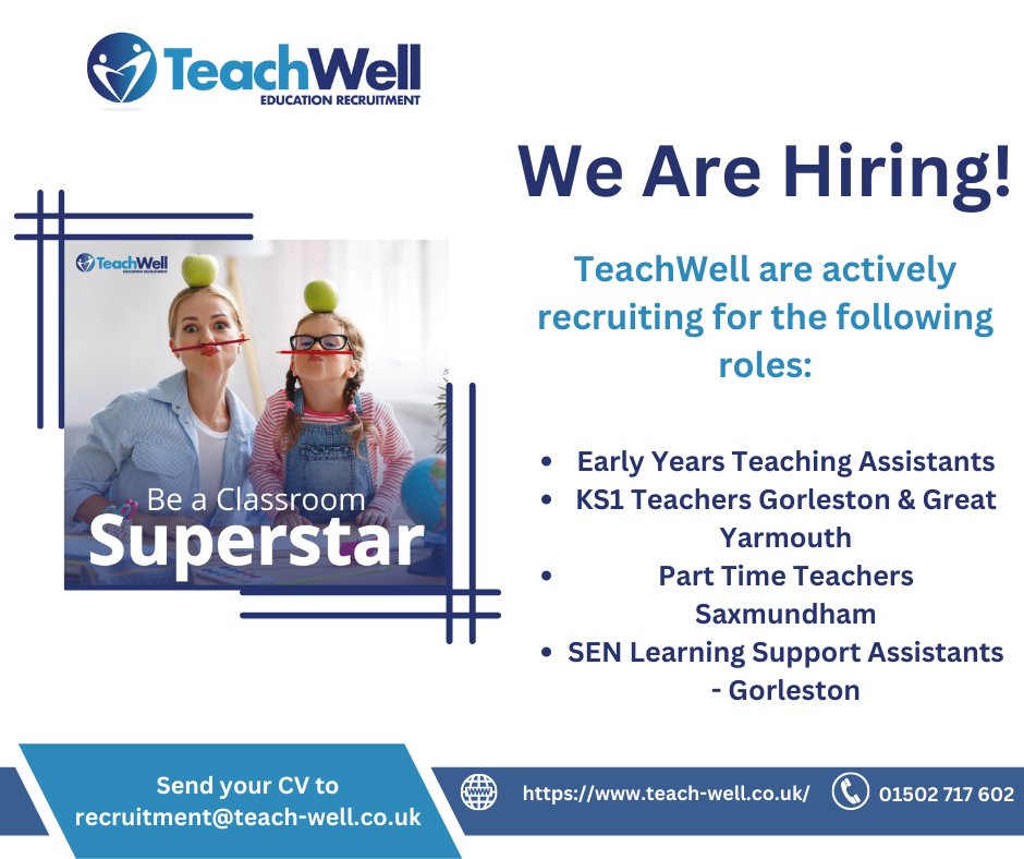 TeachWellLtd's tweet photo. Supply teaching is a fantastic option for those seeking flexibility. You get to do the work that you love whilst maintaining an excellent work-life balance.

#educationnews #educationjobs #education #teaching #teachers #teachingassistants #primaryschools https://t.co/L2rgffFfXd