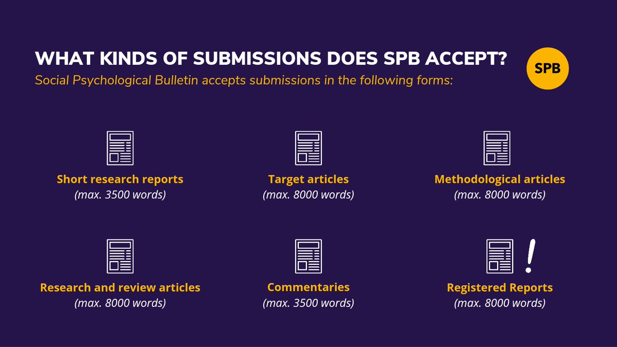 Social Psychological Bulletin accepts a variety of submission types, including #RegisteredReports. Click here to learn more: spb.psychopen.eu/index.php/spb/… 📋 Submit your work: spb.psychopen.eu/index.php/spb/… #SocialPsychology #RegisteredReport