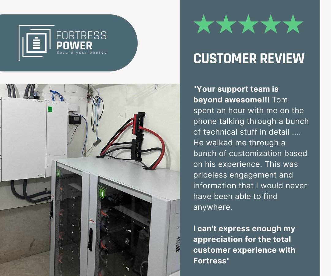 fortress_power's tweet photo. Another customer review!
We love hearing your feedback -- leave us a review on Google, EnergySage, or Solar Reviews!

#solarstorage #fortresspower #solarreview #solarinstaller #energystorage https://t.co/IewTGWsOAF
