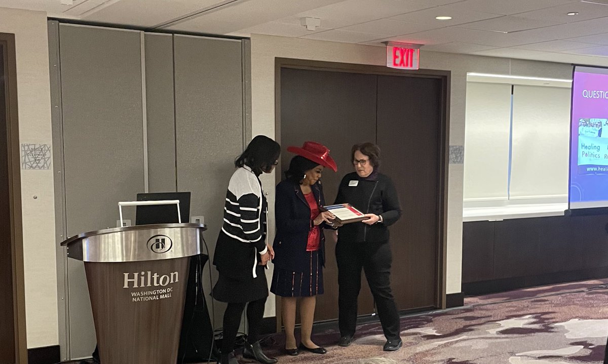 This morning @RepWilson received the @schoolnurses Lillian Wald Legislator/Public Policy Award from President @mendonca_linda It was an honor & a privilege to meet her & listen to her #story about her #schoolnurse Juanita Mann. She founded a #Miami #healthclinic in her honor!