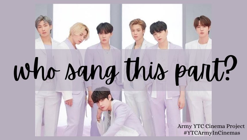 BangtanVzla's tweet photo. 💜• Última🥹
🎤Adivina la canción:
"모든 게 쉽던 그때 (그때)
더 많이 해줄 걸 그 말 (그 말)
I'll be with you
For the rest of my life, ooh, ooh, yeah"
#SpreadArmyYTCProject
ARMY MEMORIZE FOR YOUTH!
@BTS_twt https://t.co/TitseWz2Vs