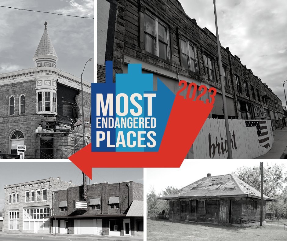 Tomorrow is the deadline to nominate a site for our 2023 Most Endangered Places list. Visit preservationok.org/most-endangere… for more information and the nomination form.