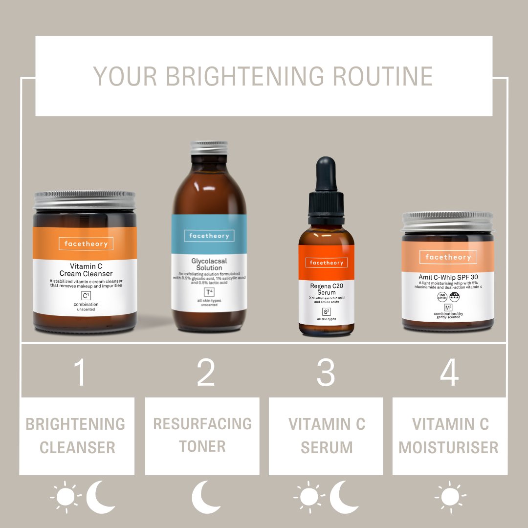 Your brightening skincare routine✨ 🧴

☀️ Indicates it can be used in the AM⁠
🌙 Means only use in the PM⁠
☀️🌙 Use morning and night⁠
Make sure to apply SPF when following this routine

4 d