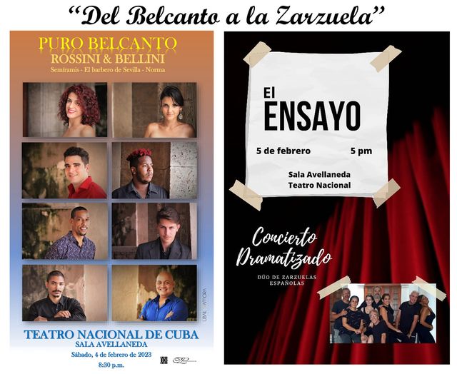 📢 "Del Belcanto a la Zarzuela". 👌 | Nueva temporada del <a href="/LiricoCuba/">Teatro Lirico Nacional De Cuba</a>, bajo la dirección general del maestro <a href="/GiovanniD75/">Yhovani Duarte</a> 
📍 #SalaAvellaneda del <a href="/TNCubaOficial/">Teatro Nacional de Cuba 🇨🇺</a> 
🗓 Días 4 y 5 de #Febrero 
⏰ #Sábado 8.30 pm y #domingo 5.00 pm
🔗 bit.ly/40gVikM #MejorArteParaTodos