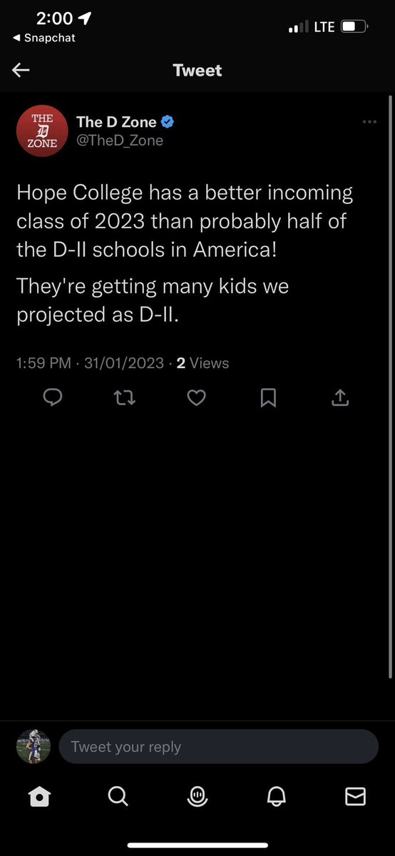 Crazy ‘23 class coming in!!! So happy to be apart of it🧡💙 Go hope! <a href="/HopeCollegeFB/">Hope College Football</a>