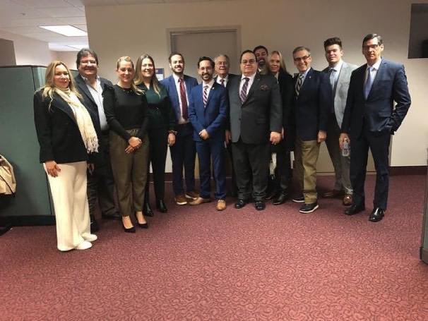 DadeDelegation's tweet photo. Greater Miami Chamber of Commerce in Tallahassee with 
1. Rep. Lopez
2. Rep. Gantt 
3. Rep. Garcia 
4. Rep. Porras 
#RepVickiLopez #RepAshleyGantt #RepAlinaGarcia #RepJuanPorras https://t.co/EfURMQ9w2C
