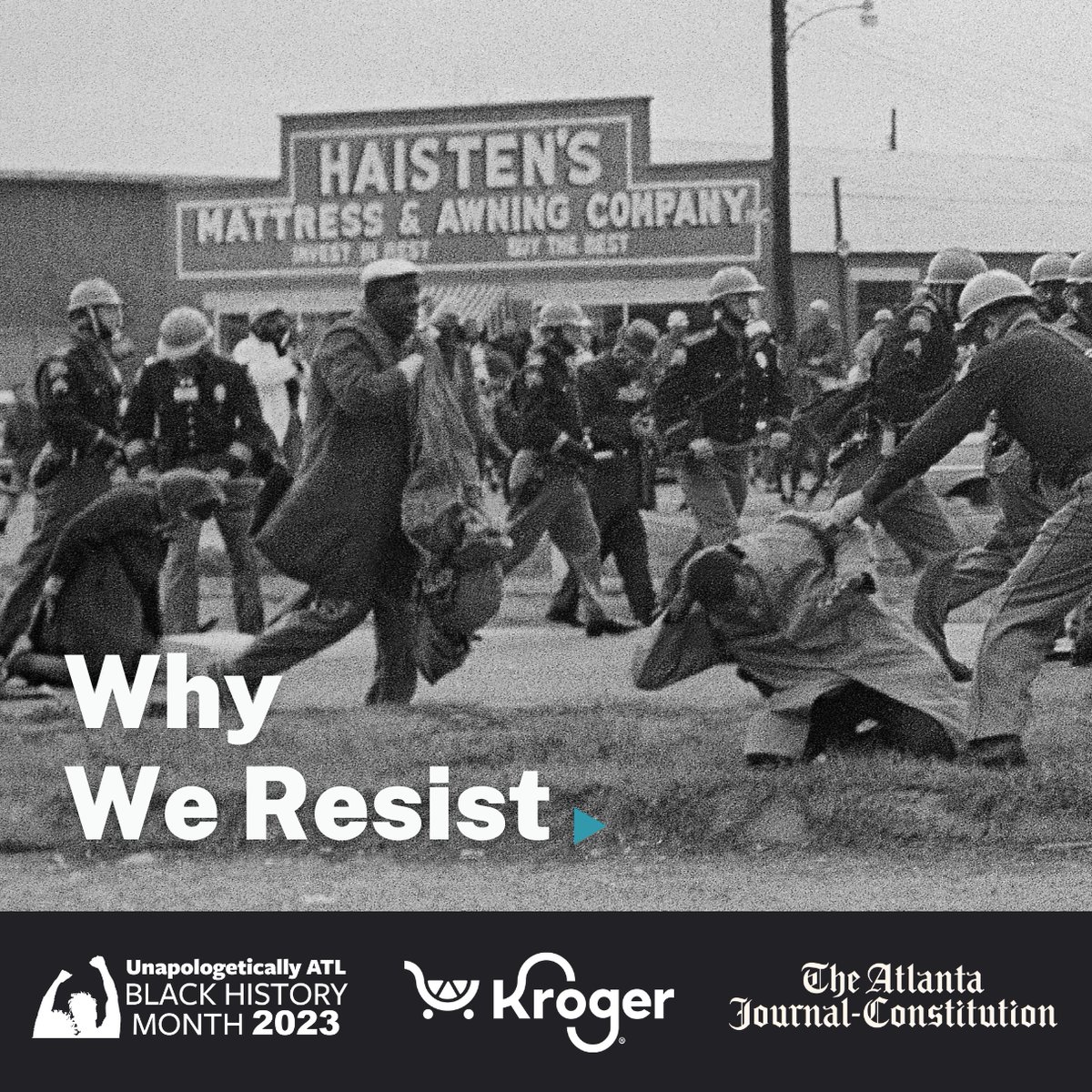 erniesuggs's tweet photo. Coming Wednesday
Why We Resist
The @AJC and Unapologetically ATL's 28-Day #BlackHistoryMonth series looking at Black Resistance.
@ASALH 
Follow the page below for complete coverage.
https://t.co/NOwyNnRUo7 https://t.co/zpM5QoQrej