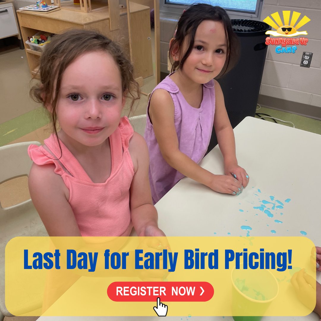 📣LAST DAY to save 15% off on all registrations! 📣

This will be our biggest promotion of 2023 and the best opportunity to save on Summer, March Break, and PA Days!
Use the link in our bio to register! 

#sunnysideupcamp #sunnysideup #camp #earlybirddiscount #discount #savemoney