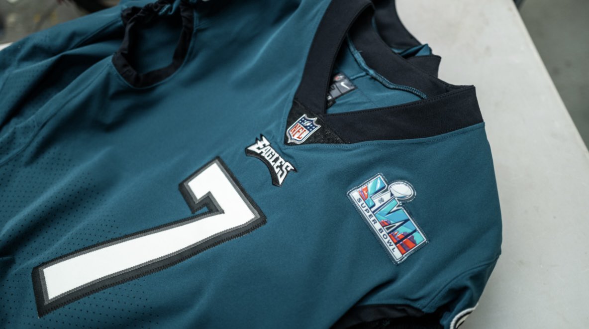 Eliot Shorr-Parks on X: First look at the Super Bowl LVII patches on #Eagles  jerseys It's an awesome patch/logo this year (Pic via Eagles)   / X