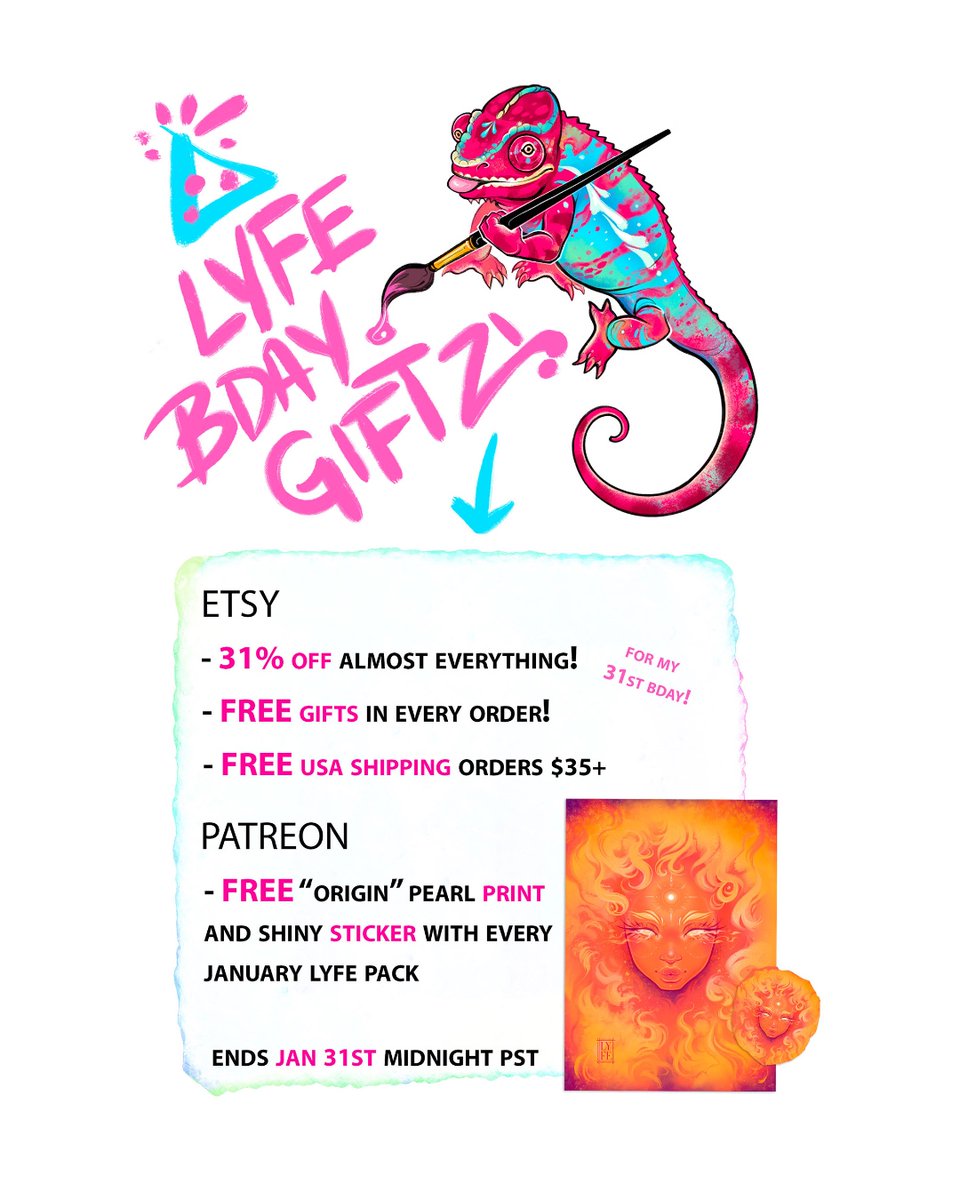 LydiaFenwick's tweet photo. ✨FINAL HOURS✨ of my 31% for 31st Birthday Sale!! 

Thank you all so much for supporting my new Etsy shop 💌 Making a living off of art has been extra challenging lately, and I hope joining a marketplace will help!

You can now easily find all my links at https://t.co/4muJH3AARS https://t.co/LCrd0iob5s