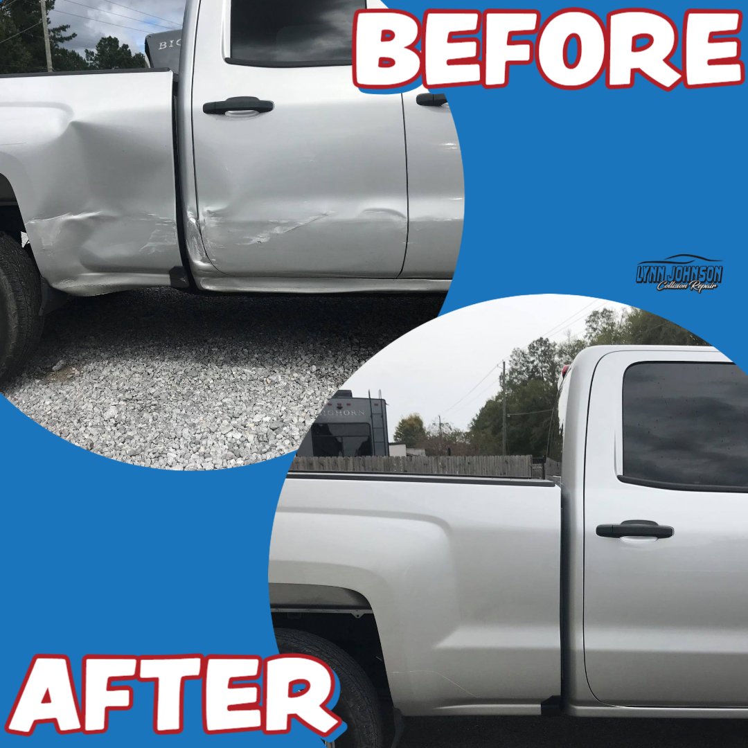 Before and after of this 2017 Chevy Silverado!

#ChelseaAL #InvernessAL #HooverAL #ChelseaPark #GreystoneAL
#BirminghamAL #CaleraAL #AlabasterAL #CollisionRepair #QualityDriven #SikkensPaint
#ShelbyCountyAL #Alabama