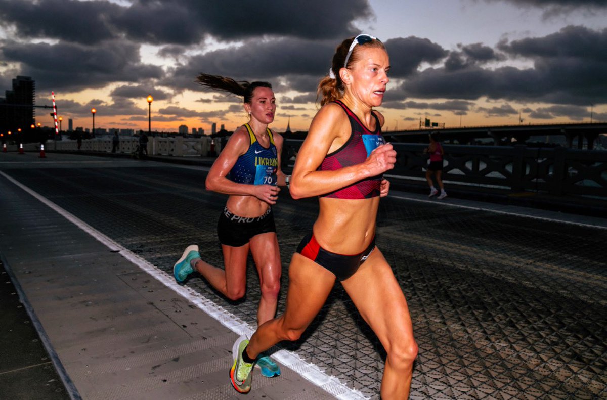 It was hot. It was humid 🥵..But I came to work hard and to test my fitness with the goal of defending the title 🏆 
#pushingthepace <a href="/RunMiami/">Miami Marathon</a> 
Photo credits <a href="/dhash/">Dave Hashim</a>