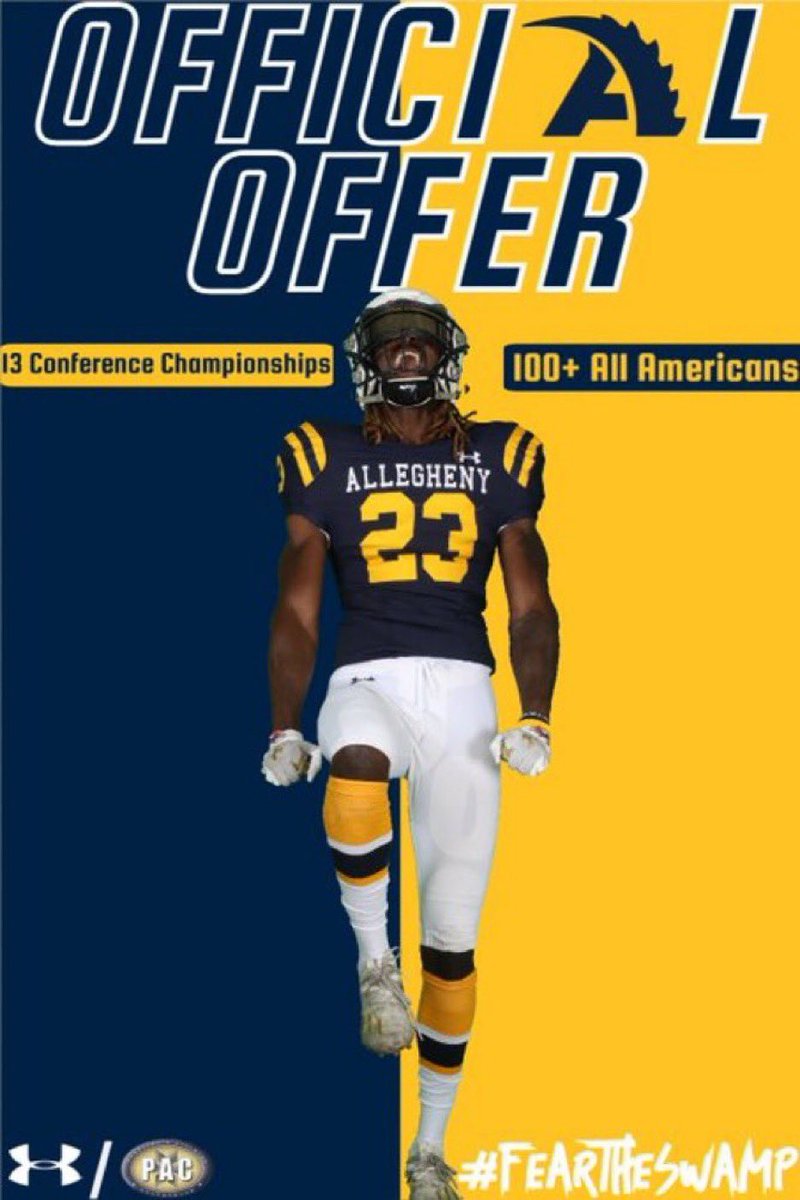 DeossieLYancey's tweet image. After a great conversation with @CoachHanhold I am blessed to have received an offer from @AlleghenyFB  #FearTheSwamp
@RecruitLamar  @LamarTexansFB  #Lblock