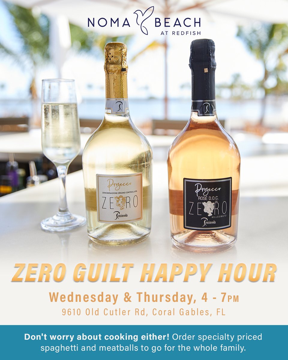 Calling all moms! Meet me at my bar at NOMA Beach for fun, laughs, and sunset views. Our featured drink is Prosecco Zero. Zero sugar and zero guilt when you come for a drink and leave with dinner to go for the whole family!