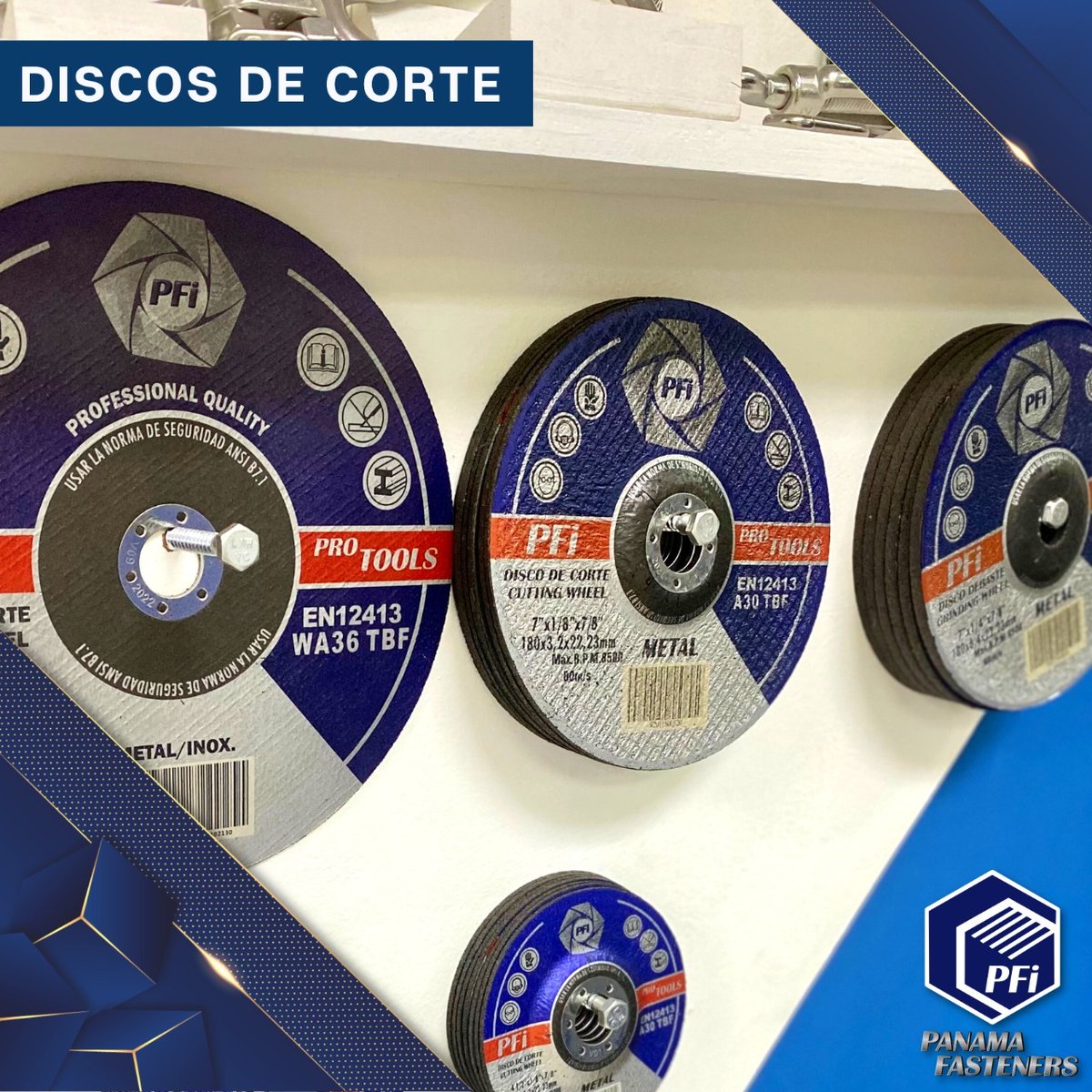 panamafasteners's tweet photo. Disco de corte de metal y acero inoxidable ¡Para cortes rápidos! #PanamaFasteners ¡Tu mejor aliado!
.
#pty #panamacity #calidad #quality #discosdecorte #abrasives #abrasivos #tools #tornillos #worldwideshipping #international #construction #colon #internacional https://t.co/eY9W0YzFLq