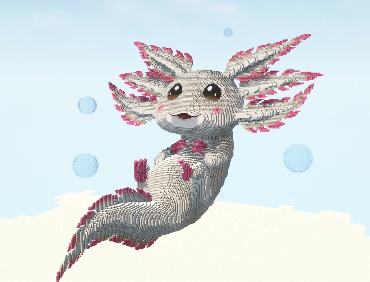 OperAsper's tweet image. Hello, its new cute build - baby axolotl!!!
Built by @OperaliX 
#Minecraft #Minecraftbuilds #minecraft建築コミュ #organic #axolotl #Minecraft建築