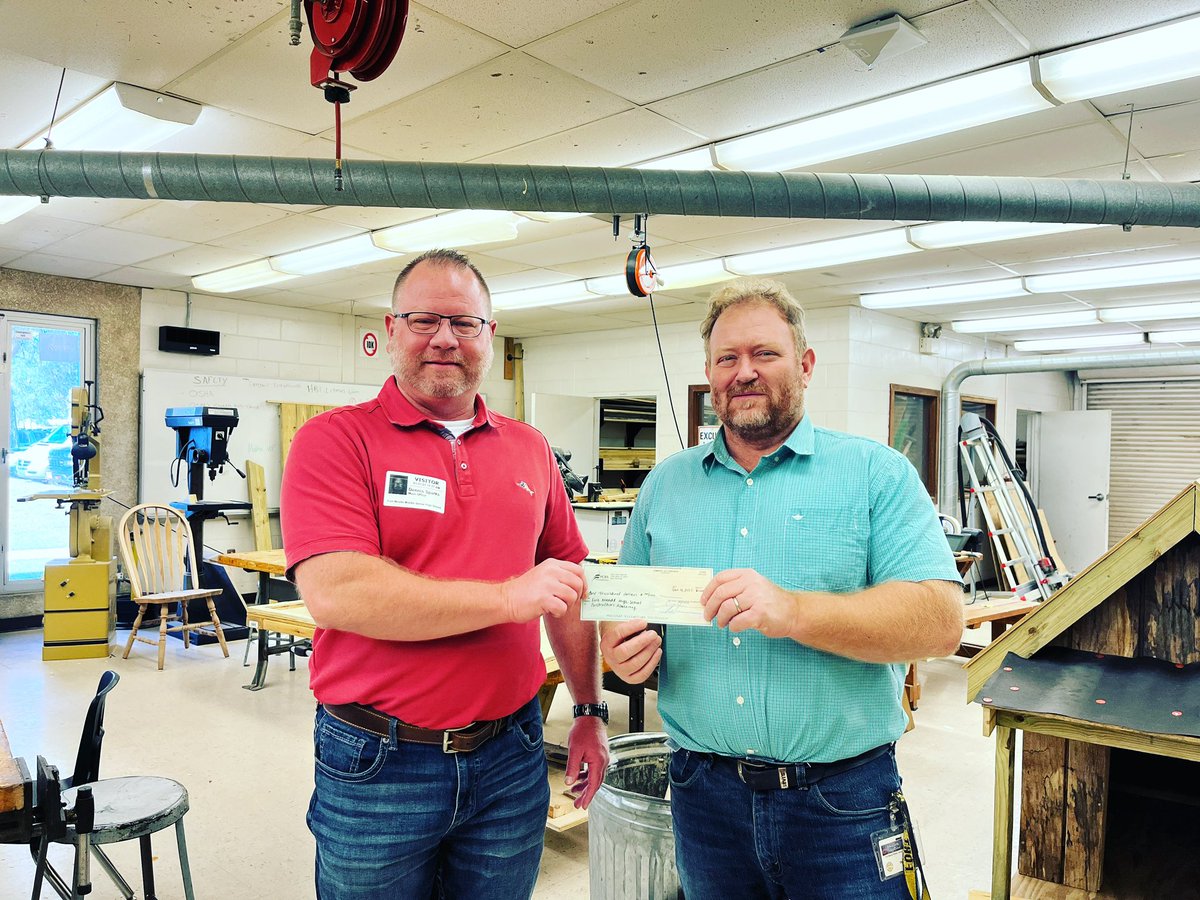 THANK YOU to The Polk County Builders Association and Dennis Sparks from American Builders Supply for donating $1000 to our Construction Academy! We are so grateful for your generosity to our program and our students! 😊 <a href="/FMMSHS/">Fort Meade Mid/Sen</a> <a href="/PolkAcademies/">Polk Academies</a>